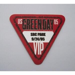 Green Day Concert Tour VIP Backstage Pass Original 2005 Punk Rock Music Concert